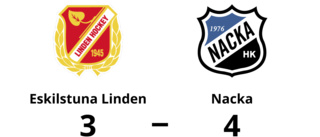 Tredje perioden avgörande när Eskilstuna Linden föll mot Nacka