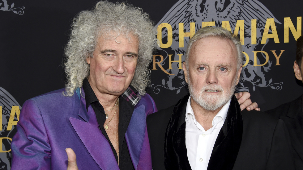Brian May och Roger Taylor är numera de kvarvarande medlemmarna i Queen. Arkivbild.