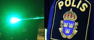 Man attackerad med grön laser