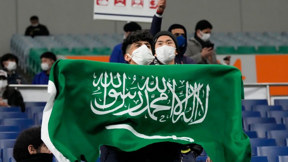 Saudiska fotbollssupportrar kan få VM på hemmaplan 2030. Arkivbild.