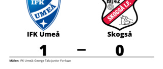 Skogså föll borta mot IFK Umeå