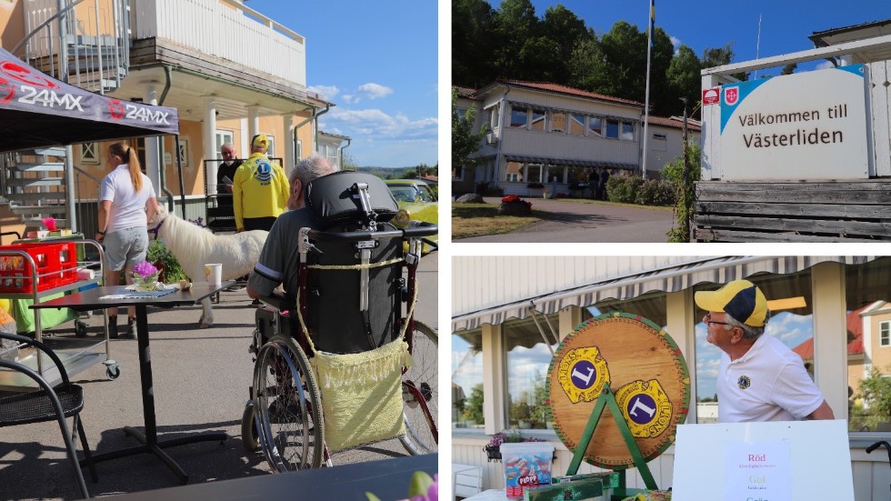 Äldreboendet Västerliden i Rimforsa fick besök av allt ifrån raggarbilar till djur.