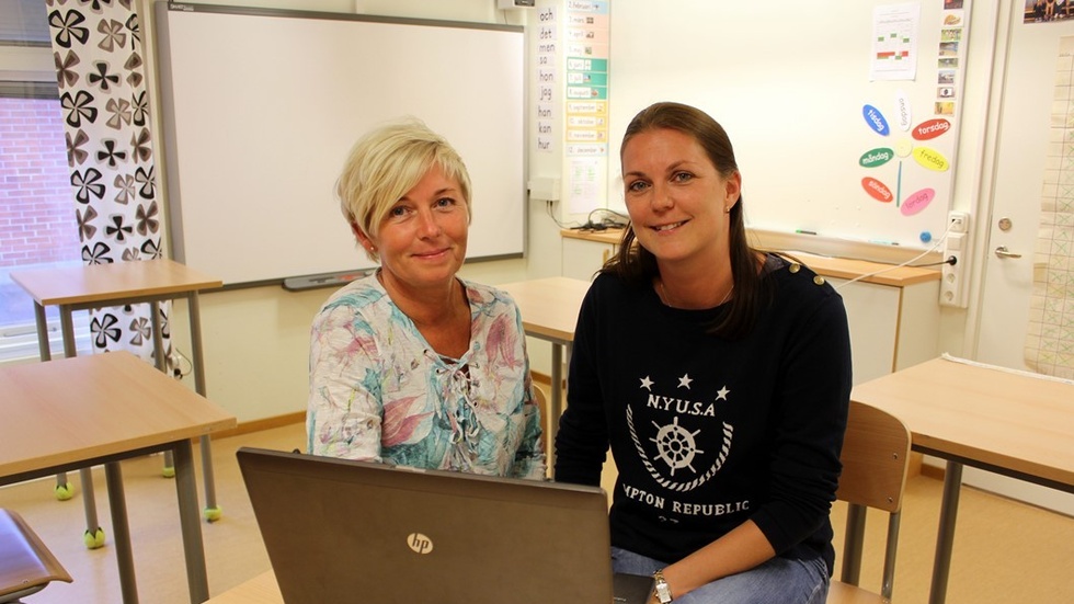 Helene Albinsson och Maria Grahn är lärare och specialpedagog för grundsärskoleeleverna på Fågelbärets skola.