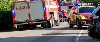 Brand i lastpall hotade sprida sig