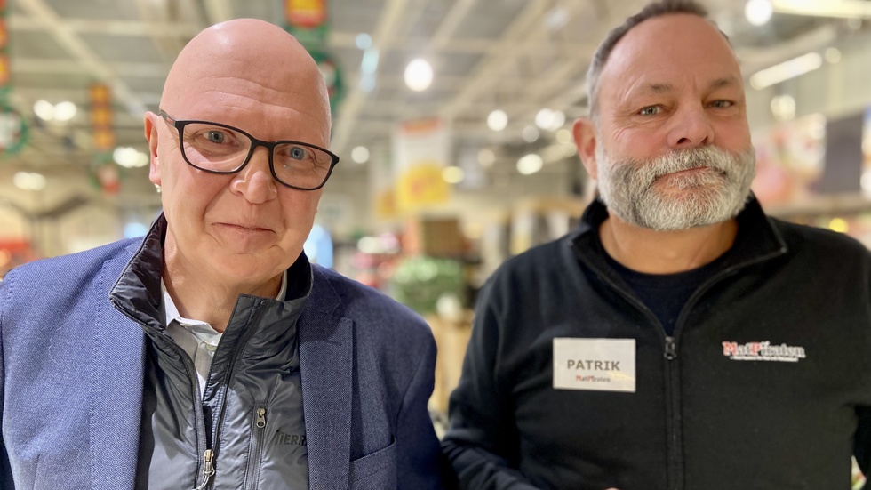 Lars Ericsson, vd för Konsumentföreningen Stockholm och Patrik Wirlén som driver Matpiraten till årsskiftet.