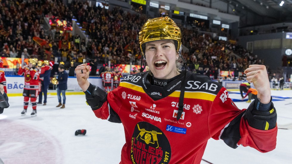 Noora Tulus jublar efter sitt senaste guld i Luleå.