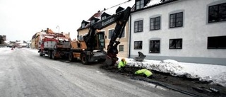 Gamla vattenrör gick sönder i Visby