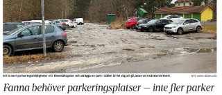 Parkeringar är fastighetsägarnas ansvar