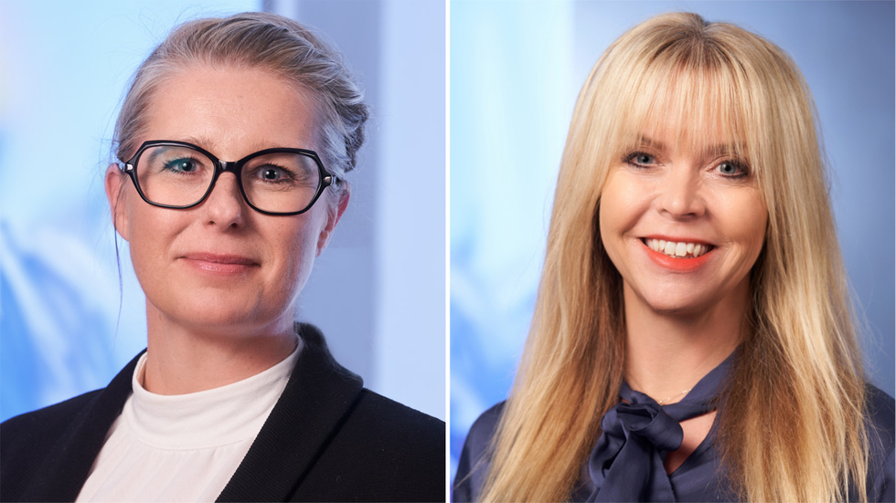Camilla Cederlöf (L) och Erika Rydja Sandvik (L).