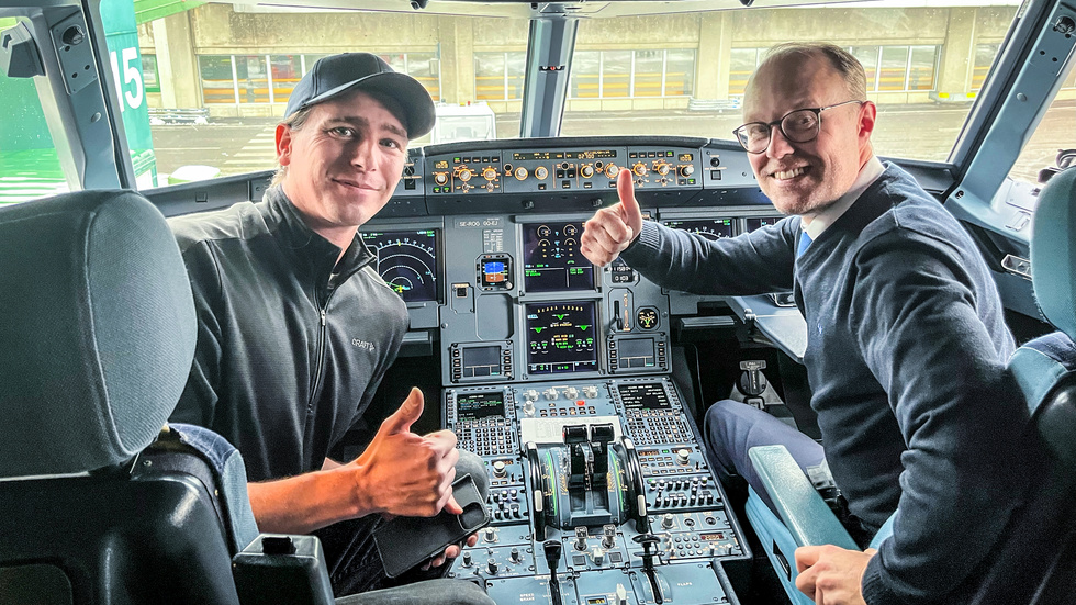 Under terapiflygningen hem till Luleå  pratade Marcus med flygpersonalen och berättade om terapin och flygningen. "De var fantastiska, så himla omtänksamma, hjälpsamma och peppande."