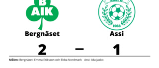 Bergnäset avgjorde före paus mot Assi