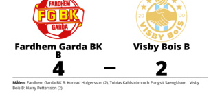 Seger för Fardhem Garda BK B i tidiga toppmatchen mot Visby Bois B