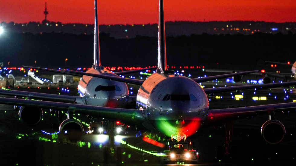 Ryanairplan vid flygplatsen i Frankfurt. Arkivbild.