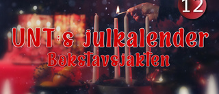 Lucka 12 i UNT:s julkalender Bokstavsjakten