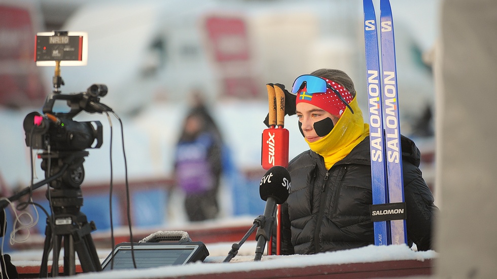 Skellefteåjuniorern Evelina Crusell var nöjd efter världscupdebuten i Gällivare.