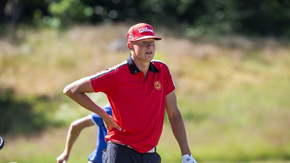 Gabriel Axell, tävlande för Landeryds GK, slogs om segern i veckans tävling på MoreGolf Mastercard tour.