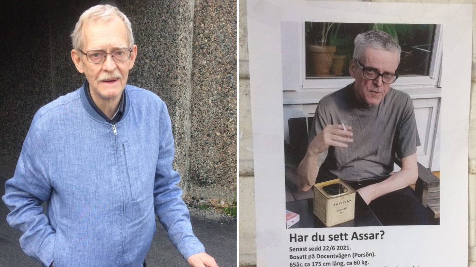 Rolf Ling saknar sin försvunne vän Assar Norbrink. 