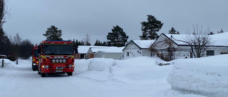 Pelletskamin fattade eld i villakvarter