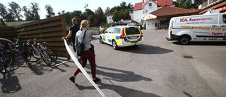 Misstänkt bomb vid bankrånet