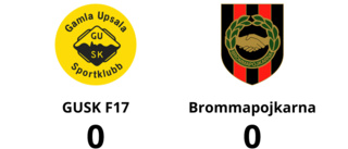 Mållöst för GUSK F17 och Brommapojkarna