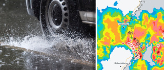 Här drog åskan in över kusten – varnar för skyfallsliknande regn