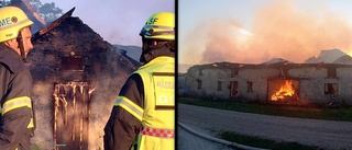 Byggnad fullt övertänd under natten – granne larmade