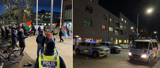 Demonstration utanför Melloarenan