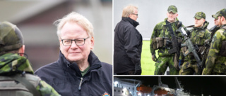 Försvarsministern träffade soldater på ön: "Vi vill inte bli tagna på sängen om något negativt skulle inträffa"