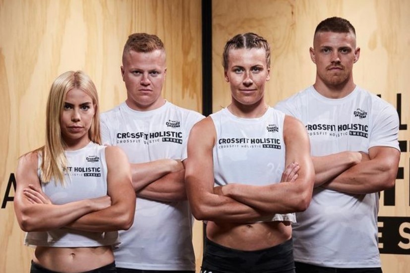 Crossfit Holistic, från vänster: Matilda Siikavuopio, Mikael Pottinen, Ylva Stålnacke och Marcus Ericsson.