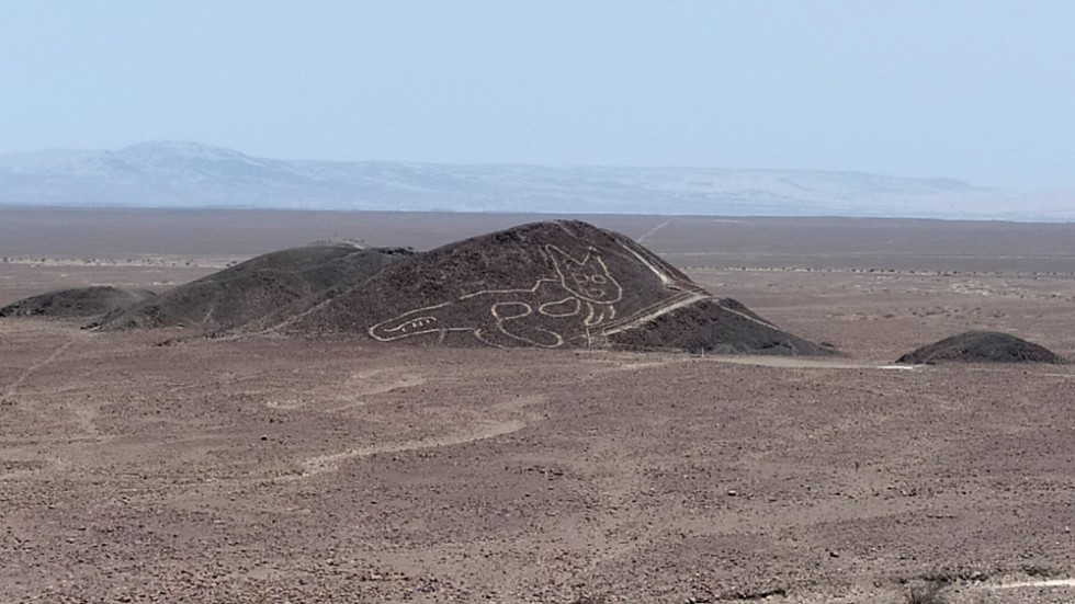 Historiska platsen Nazca i Peru, ett område med gruvfyndigheter. Arkivbild.
