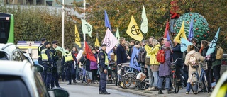 Klimatdemonstranter stoppade trafiken i Malmö