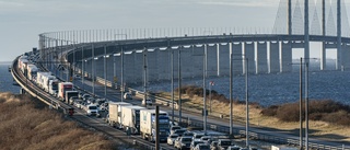 Långa köer vid Öresundsbron