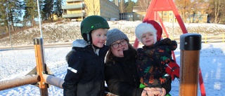 Snön i Gamleby lockade Västerviksborna