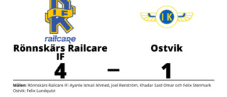 Rönnskärs Railcare IF segrare hemma mot Ostvik