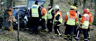 Man allvarligt skadad i singelolycka