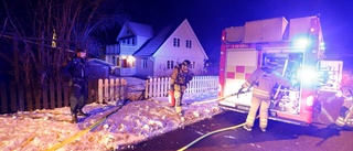 Brand i familjens nya villa