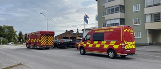 Larm om en brand i flerfamiljshus var ingen brand