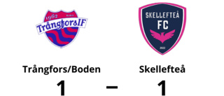 Trångfors/Boden och Skellefteå delade på poängen