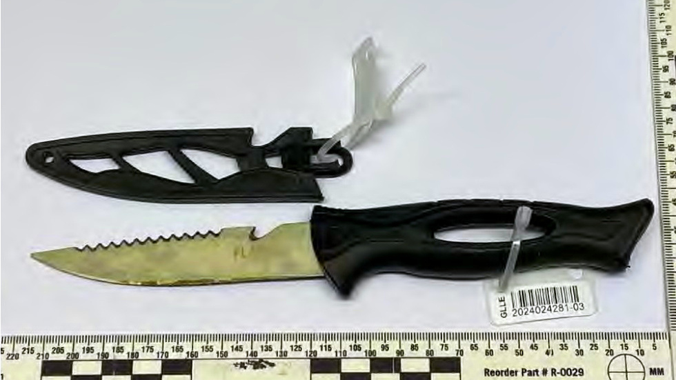 Kniven som 30-åringen misstänks ha använt hittades i en källare. Den har vare sig fingeravtryck eller dna från den misstänkte eller målsägaren.