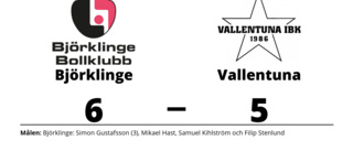 Björklinge tog bonuspoängen hemma mot Vallentuna