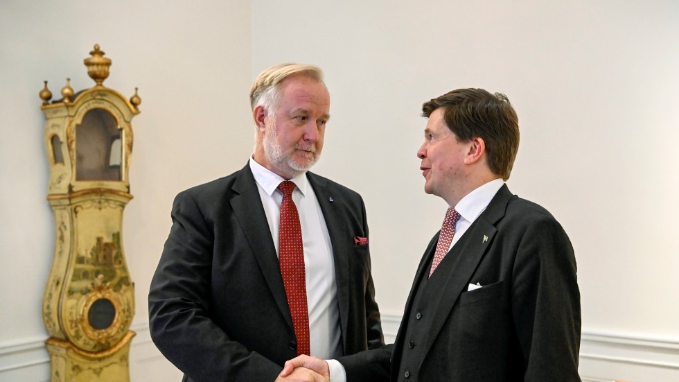 Liberalernas partiledare Johan Pehrson och riksdagens talman Andreas Norlén.