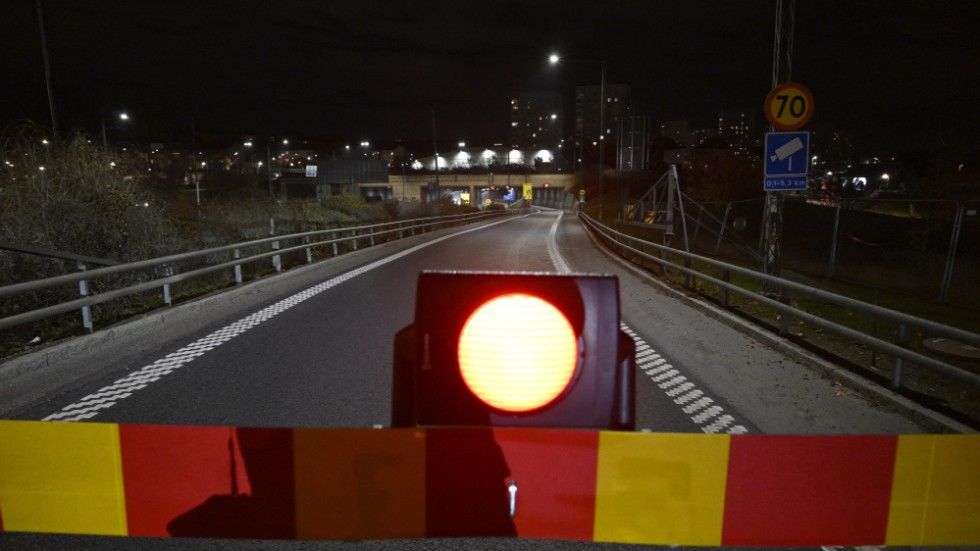 Södra länken stängdes av under lång tid på torsdagen vilket gav omfattande trafikstörningar. Arkivbild.