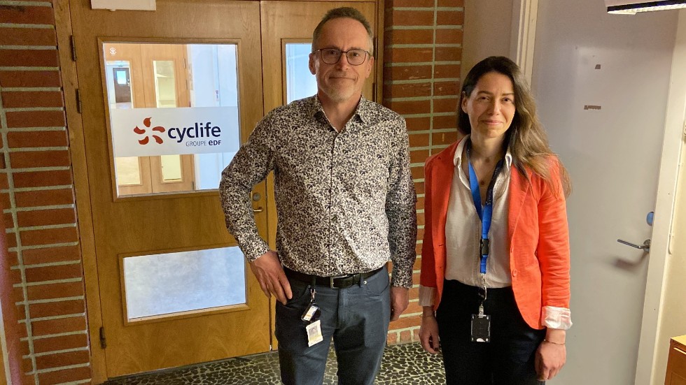 Det går riktigt bra för Nyköpingsföretaget Cyclife. På tre år ska 75 personer anställas, berättar Arne Larsson och Delphine Servot.