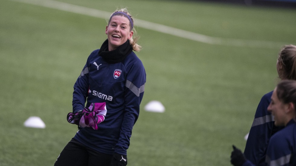 Olivia Schough gjorde tre mål för Rosengård i Svenska cupen. Arkivbild.