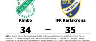 Uddamålsseger för IFK Karlskrona mot Rimbo