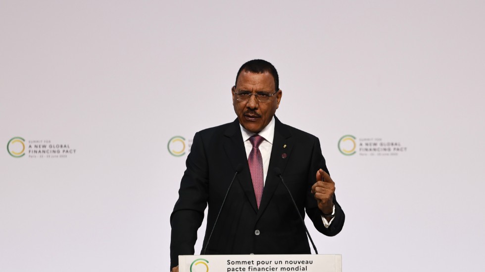 Nigers avsatte president Mohamed Bazoum. Arkivbild.