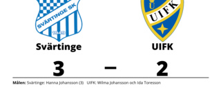 Svärtinge vann trots uppryckning av UIFK