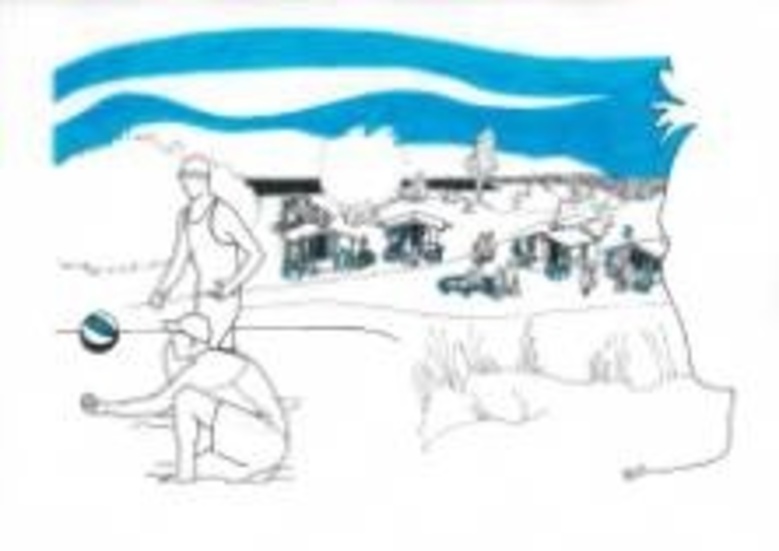 Tofta camping vill bygga butiker på stranden.                               ILLUSTRATION: ANNALENA MOSSÉN/VISBY ARKITEKTGRUPP