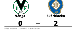 Vånga föll mot Skärblacka