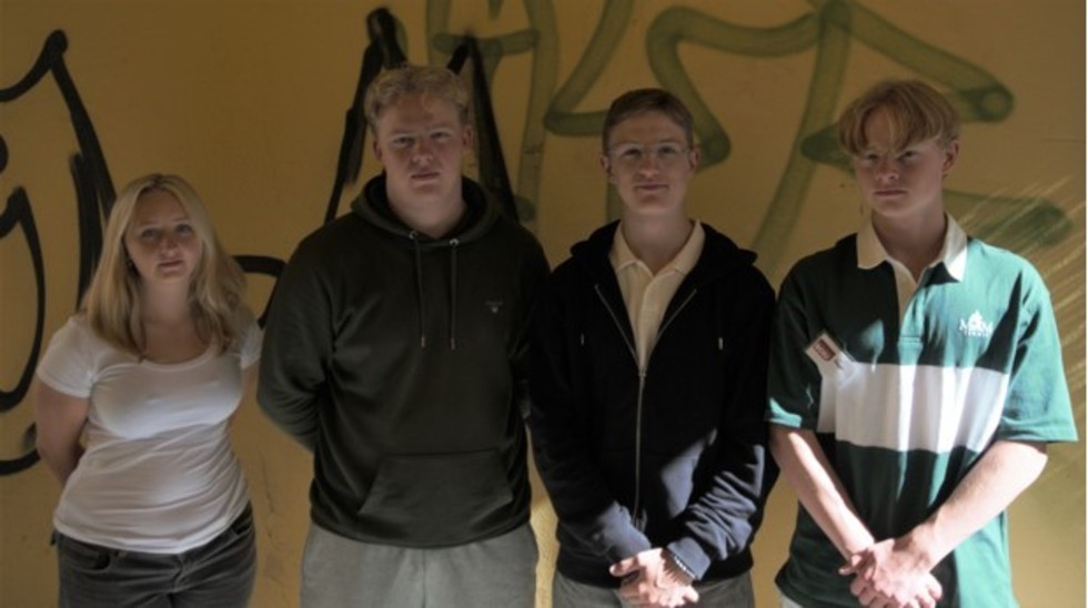 Elsa Leuhusen, Elias Ahola Jenvall, Dennis Kellgren, Hugo Johansson har sommarjobbat på Barnombudet i Uppsala län.